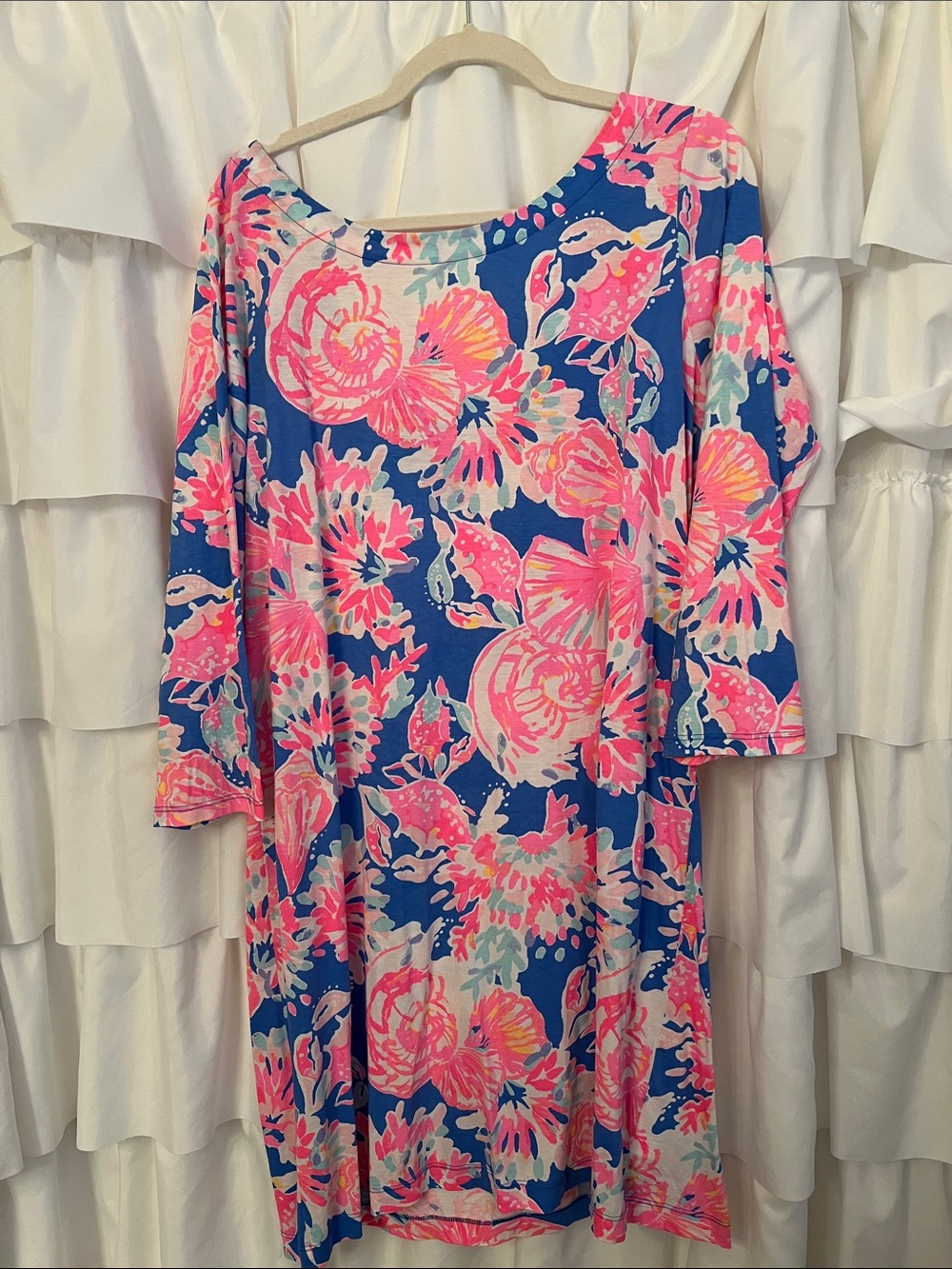 Lilly Pulitzer Dress in Blue and Pink Size XL